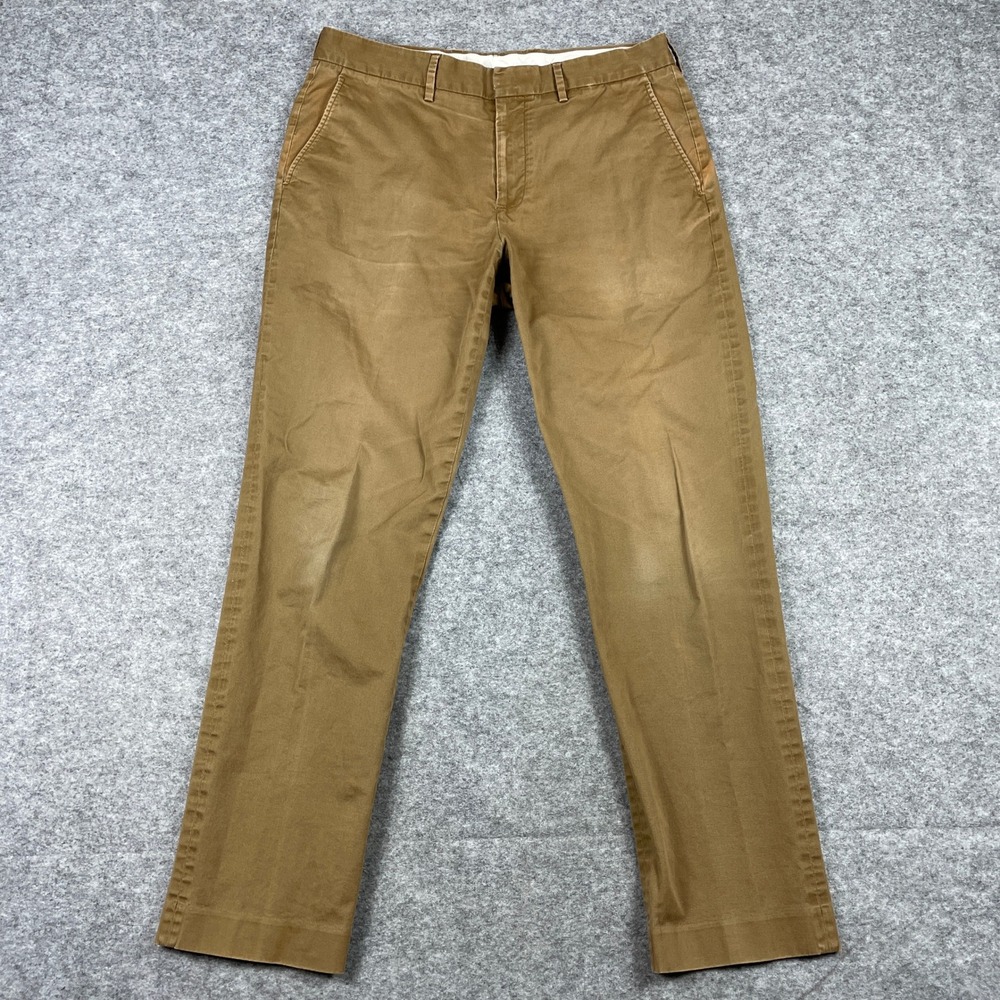J.Crew Chino Pants Mens 32x32 (Fits 31x29) Brown Flex Bedford G1355 Stretch